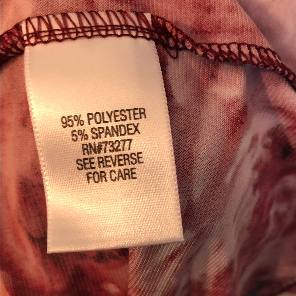 Apt. 9 Burgundy and Pink Floral Twist-Front Sleeveless Top - Picture 3 of 4